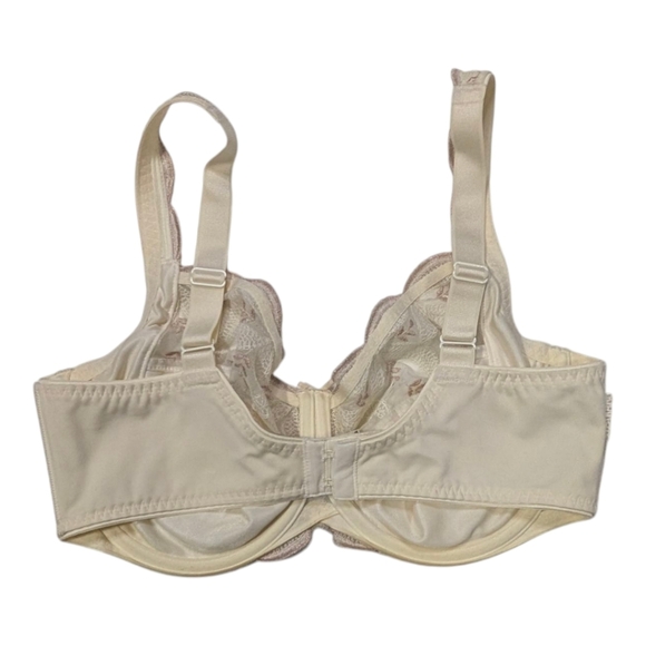 Chantelle Pont Neuf Full Coverage Unlined Elegant Cream Lace Bra 36 DDD 36F - Picture 3 of 8
